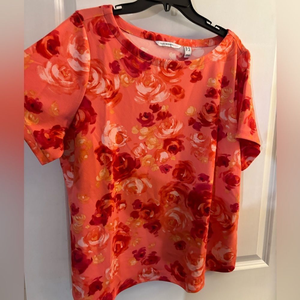 Isaac Mizrahi Floral Print Women's Top sz 1X